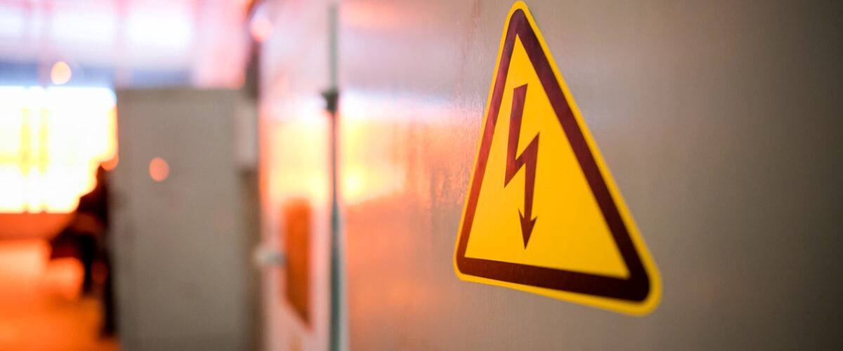High,Voltage,Warning,Sign,On,High-voltage,Substation